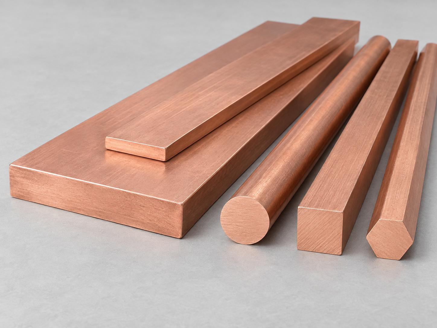 C11000 copper busbars with round, square and hexagonal copper rods